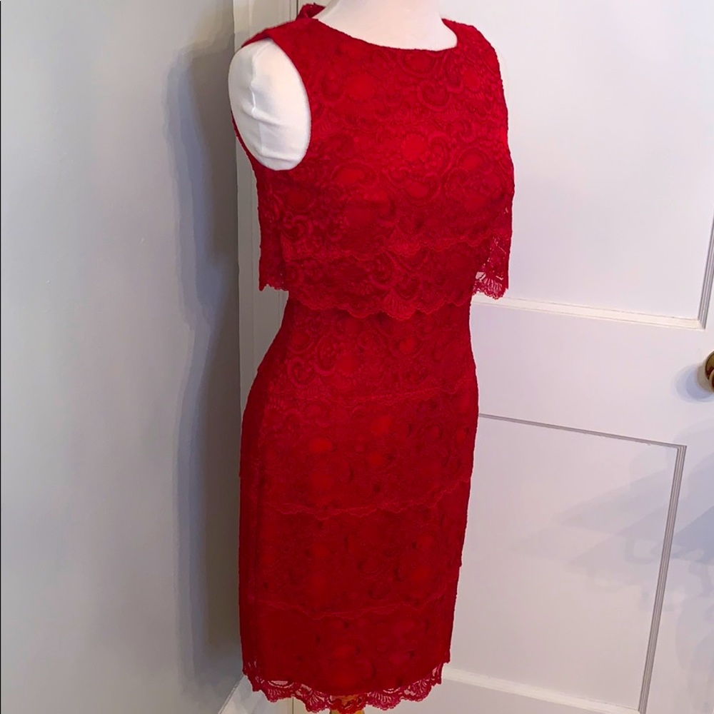 Nicole Miller Red Mini Dress with Chic Design
